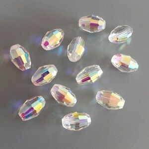 Vintage Swarovski Crystal Aurora Borealis Beads